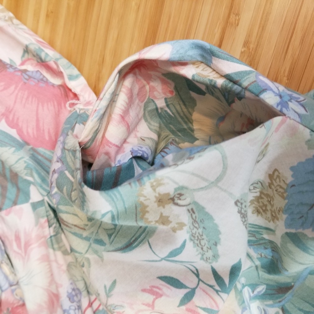 Vintage Floral Midi Dress M 100% Cotton USA Made 50's Inspired Cottage Prairie - Picture 10 of 11